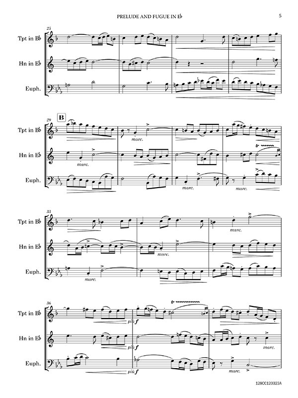 Prelude and Fugue in E-flat, Op. 28, No. 1 preview 3