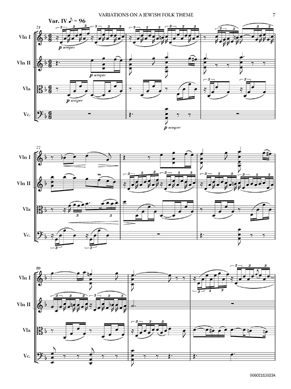 Variations on a Jewish Folk Theme, Op. 24 preview 2