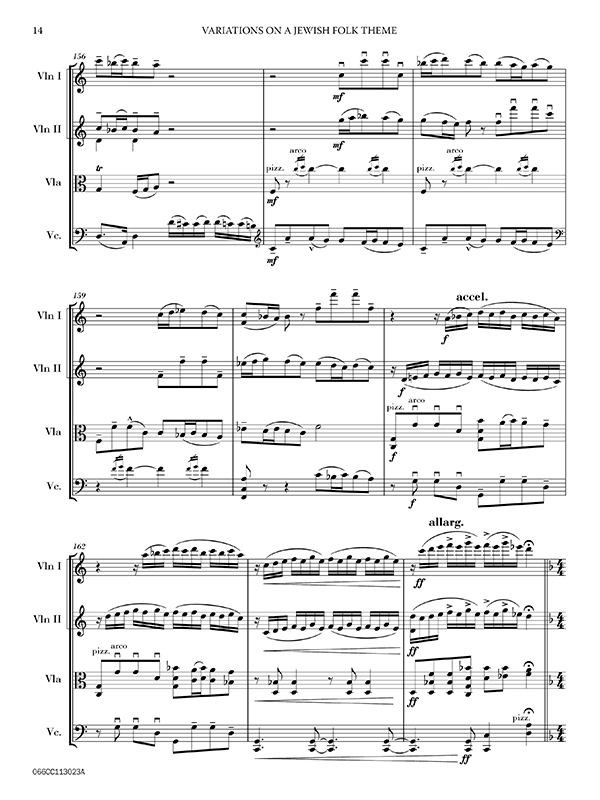 Variations on a Jewish Folk Theme, Op. 24 preview 3