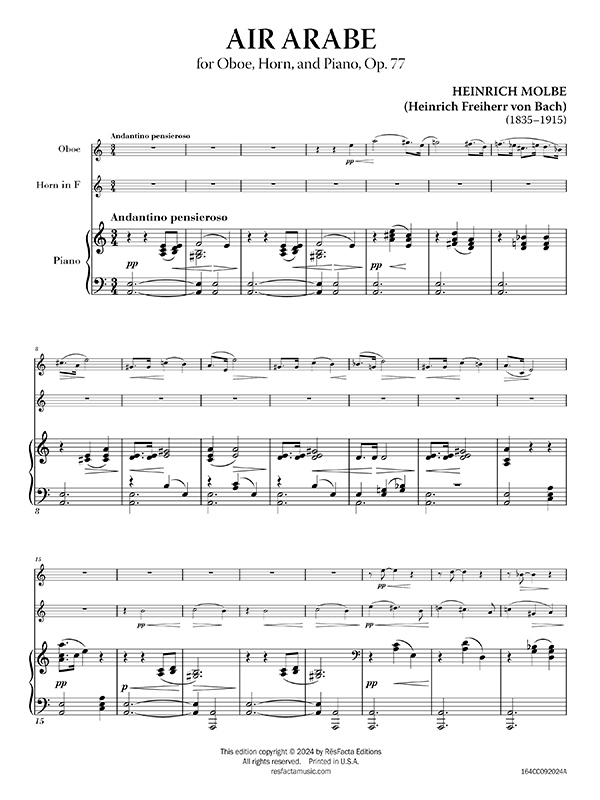 Air Arabe, Op. 77 preview 1